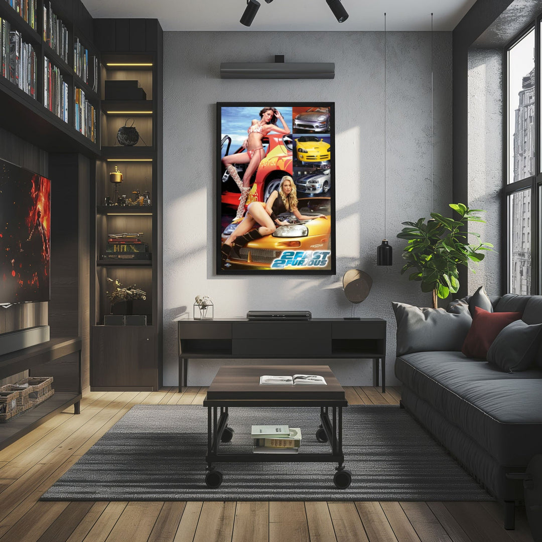 "2 Fast 2 Furious" (2003) Framed Movie Poster