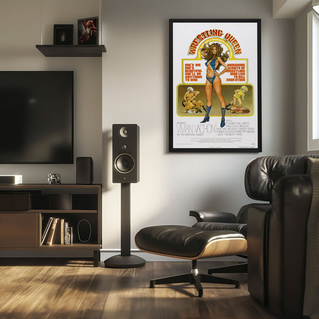 "Wrestling Queen" (1973) Framed Movie Poster