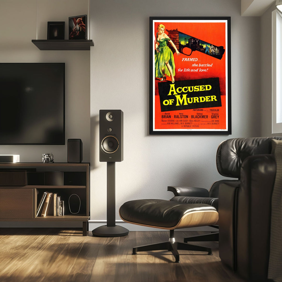 "Accused Of Murder" (1956) Framed Movie Poster