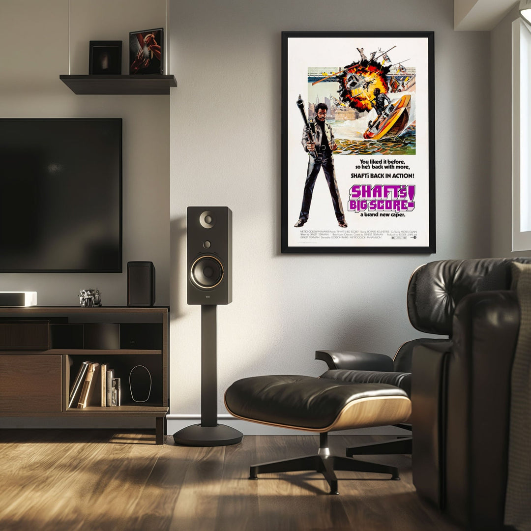 "Shaft's Big Score!" (1972) Framed Movie Poster