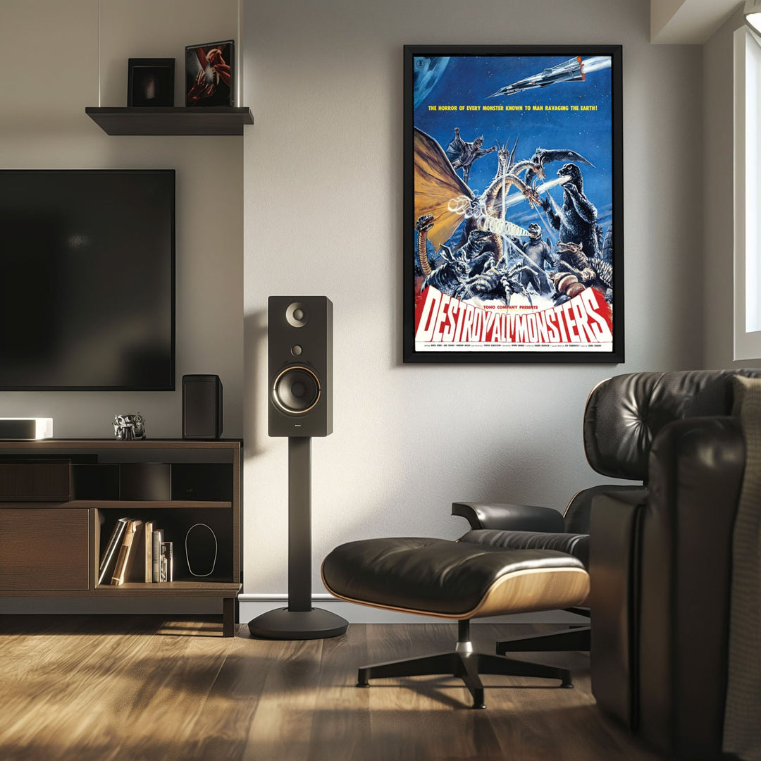 "Destroy All Monsters" (1969) Framed Movie Poster