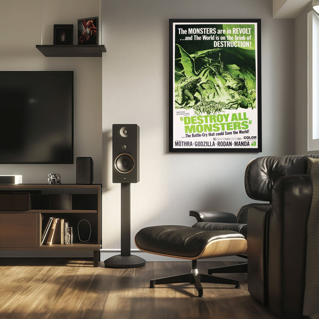 "Destroy All Monsters" (1969) Framed Movie Poster