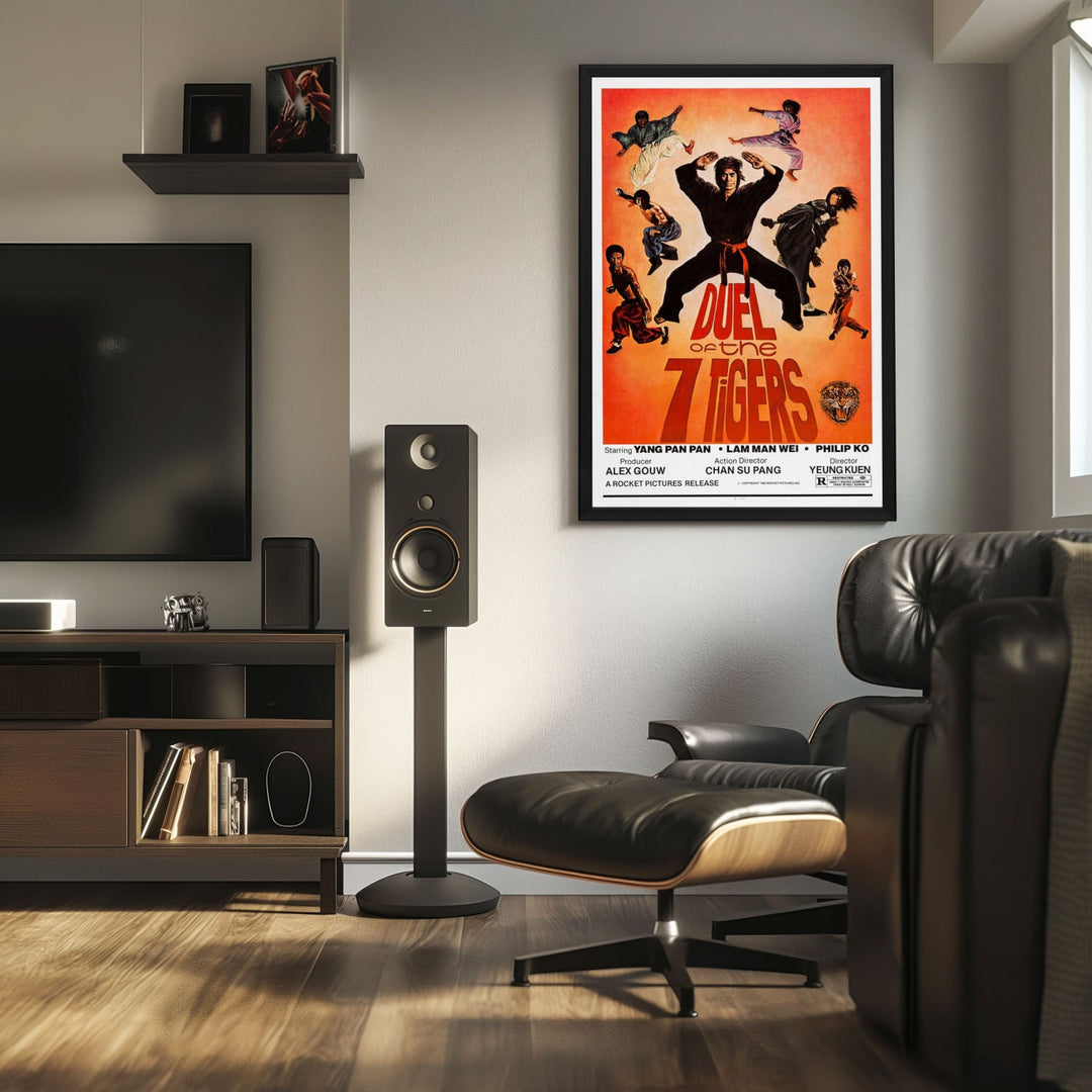 "Duel Of The 7 Tigers" (1979) Framed Movie Poster