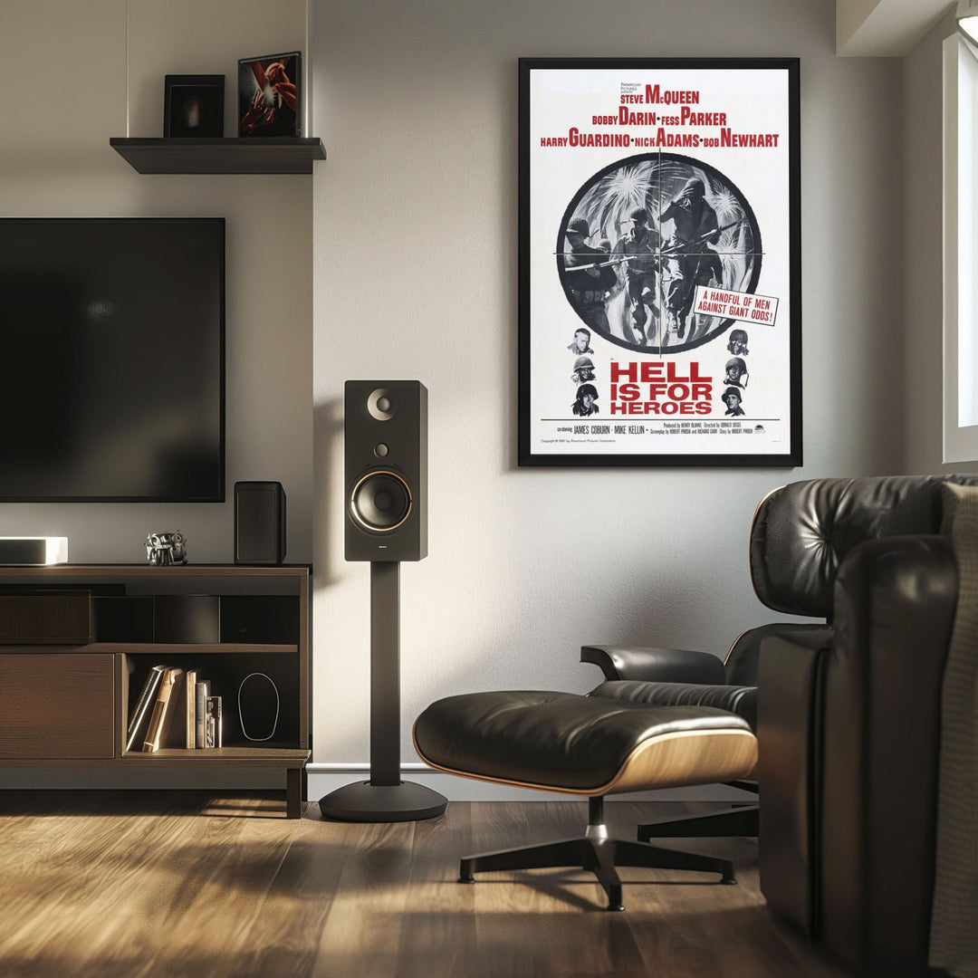 "Hell Is For Heroes" (1962) Framed Movie Poster