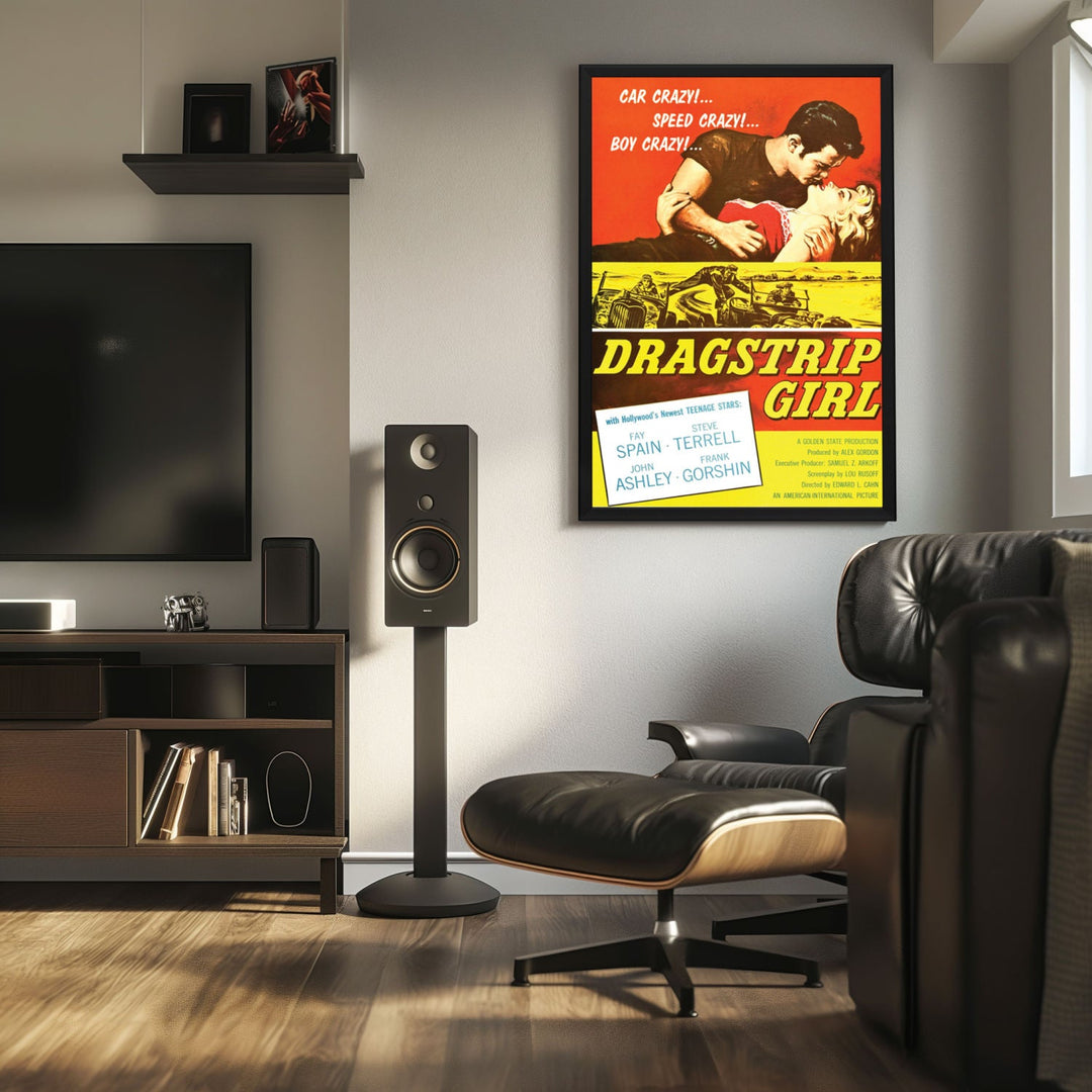 "Dragstrip Girl" (1957) Framed Movie Poster