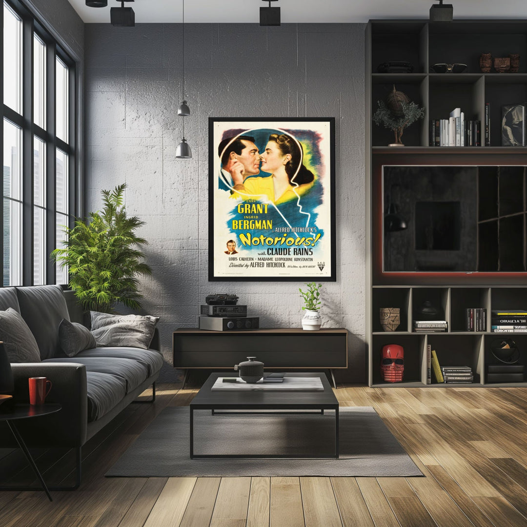 "Notorious" (1946) Framed Movie Poster