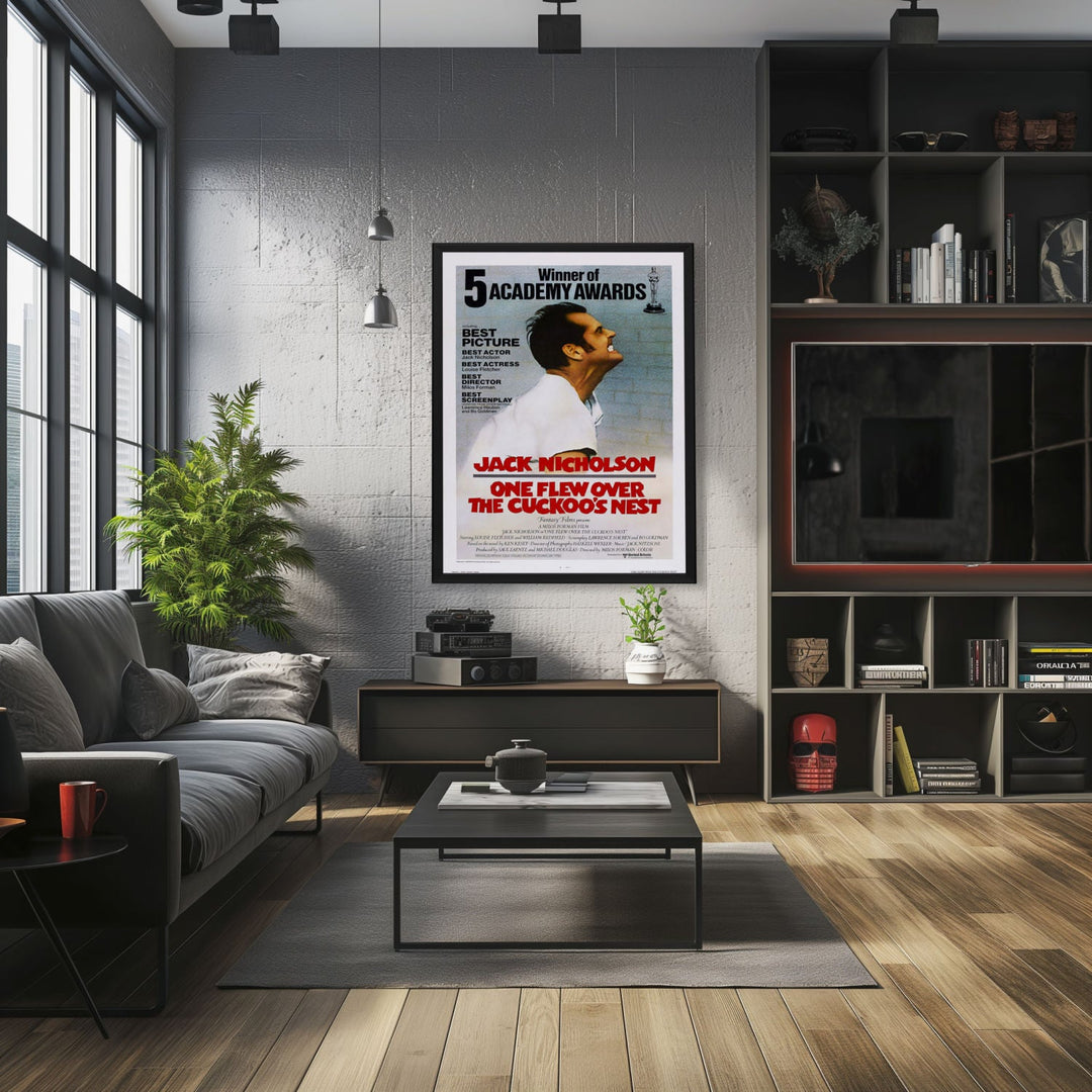 "One Flew Over The Cuckoo's Nest" (1975) Framed Movie Poster