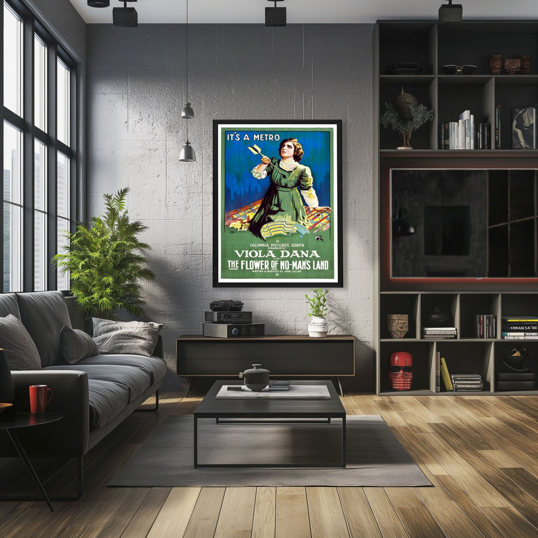 "Flower Of No Man's Land" (1916) Framed Movie Poster
