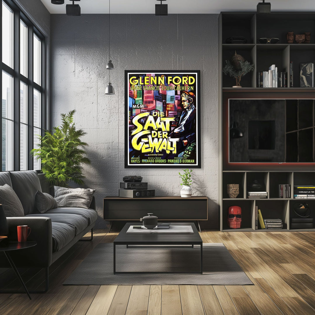 "Blackboard Jungle" (1955) Framed Movie Poster