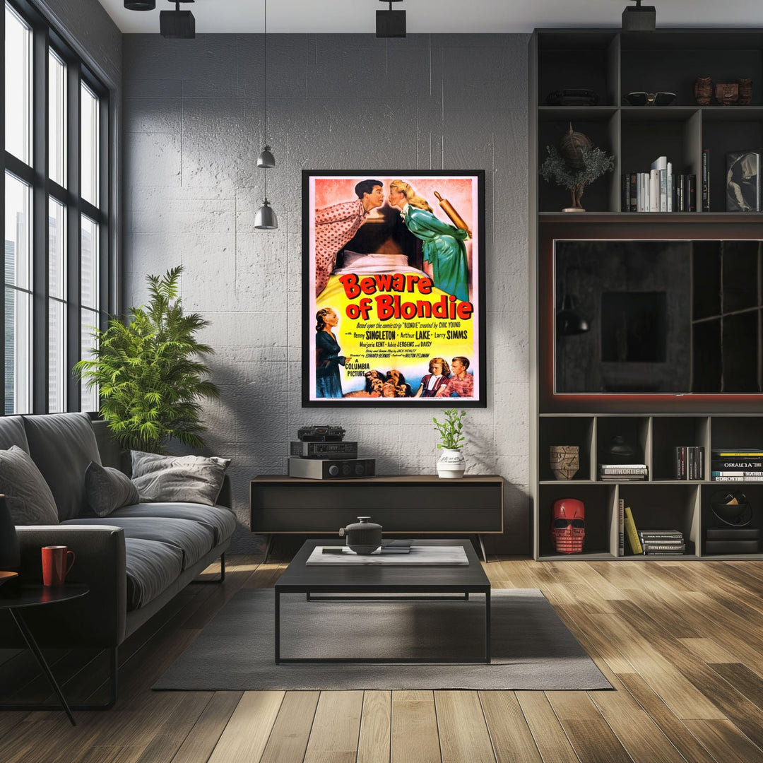 "Beware Of Blondie" (1950) Framed Movie Poster