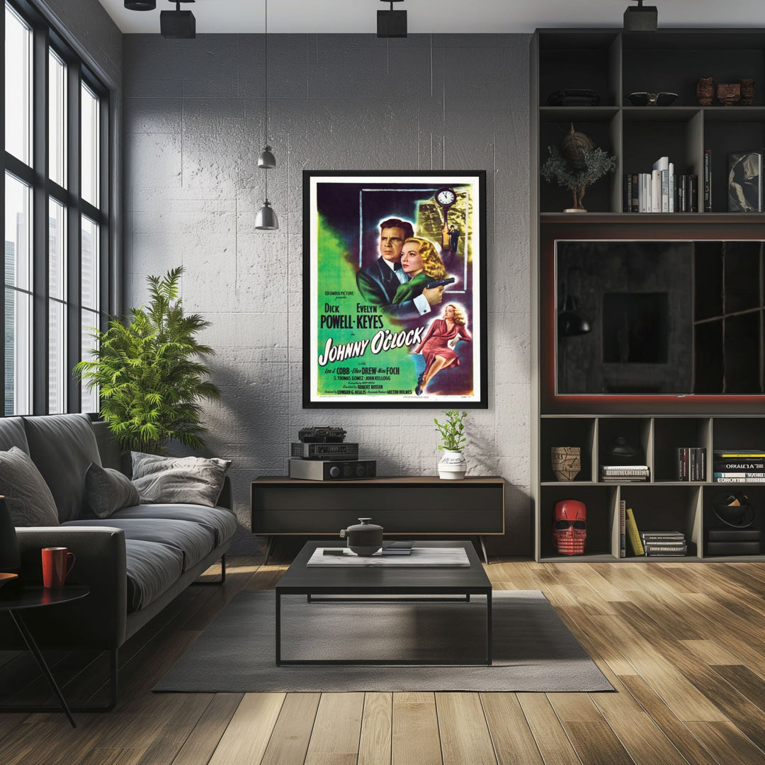 "Johnny O'Clock" (1947) Framed Movie Poster