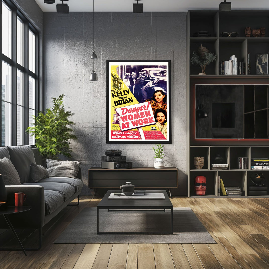 "Danger! Women At Work" (1943) Framed Movie Poster