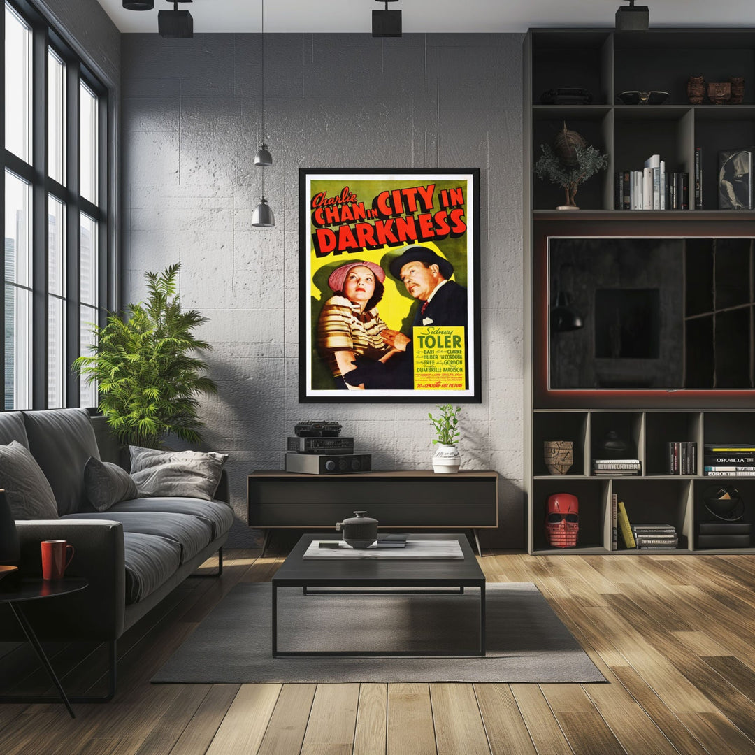 "Charlie Chan in City In Darkness" (1939) Framed Movie Poster