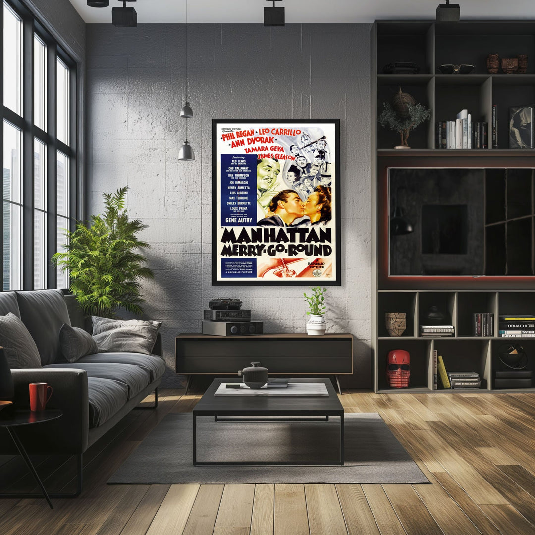 "Manhattan Merry-Go-Round" (1937) Framed Movie Poster