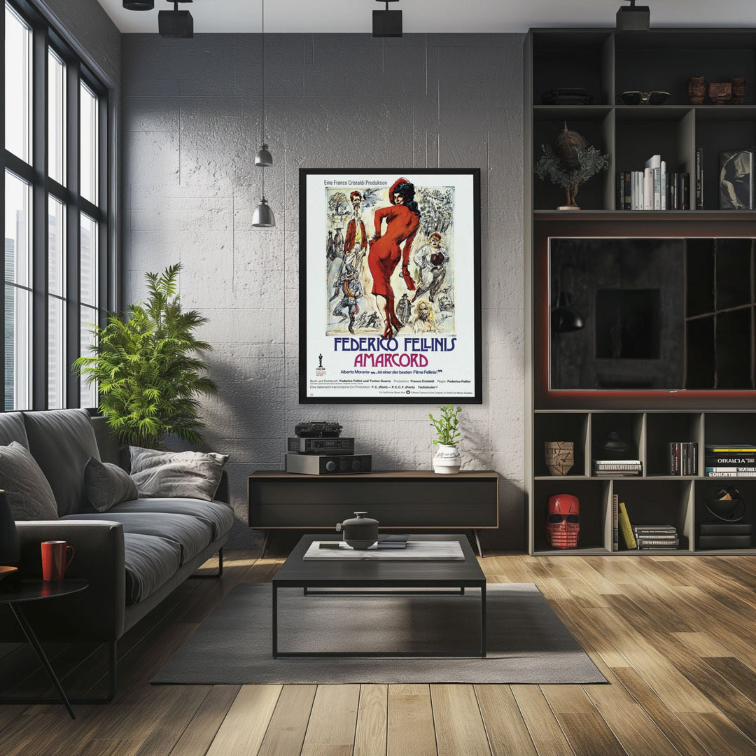 "Amarcord" (1973) Framed Movie Poster