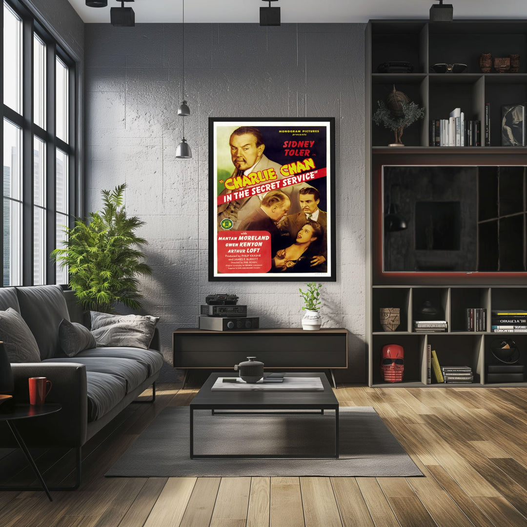"Charlie Chan in the Secret Service" (1944) Framed Movie Poster