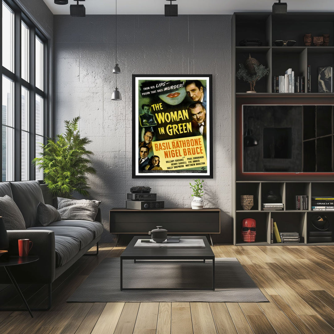 "Woman In Green" (1945) Framed Movie Poster