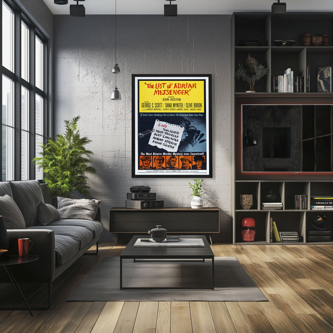 "List Of Adrian Messenger" (1963) Framed Movie Poster