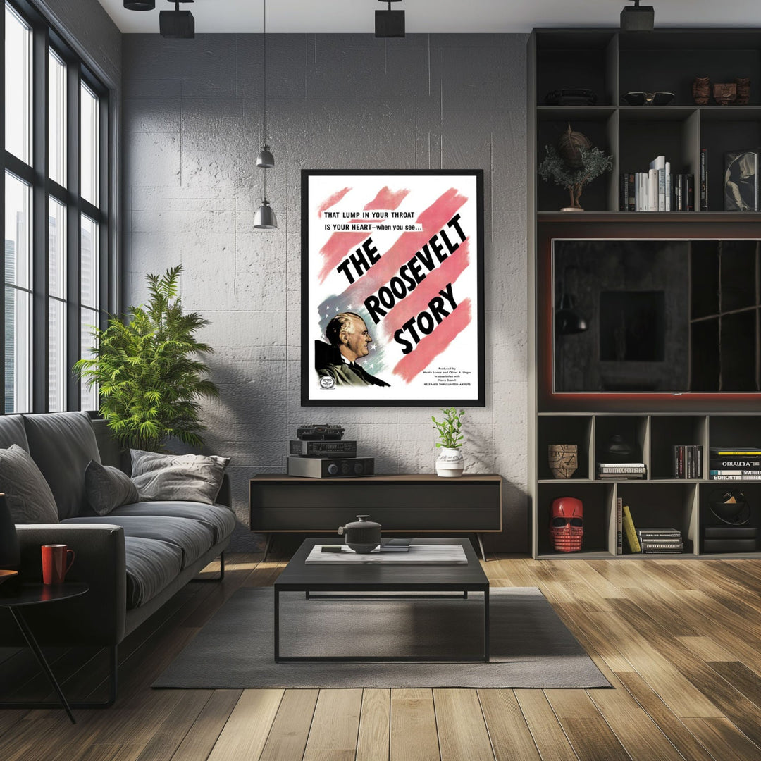 "Roosevelt Story" (1947) Framed Movie Poster