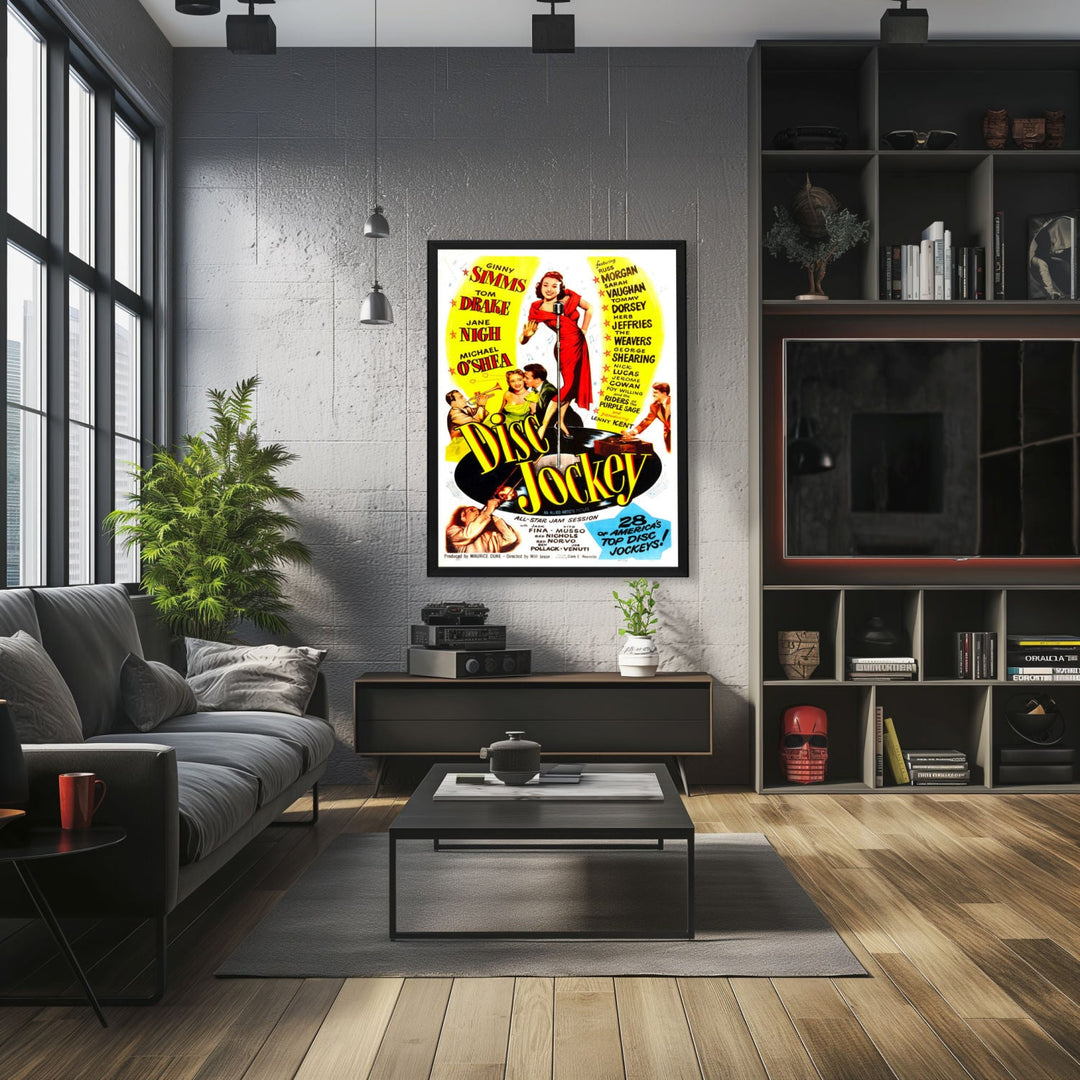 "Disc Jockey" (1951) Framed Movie Poster