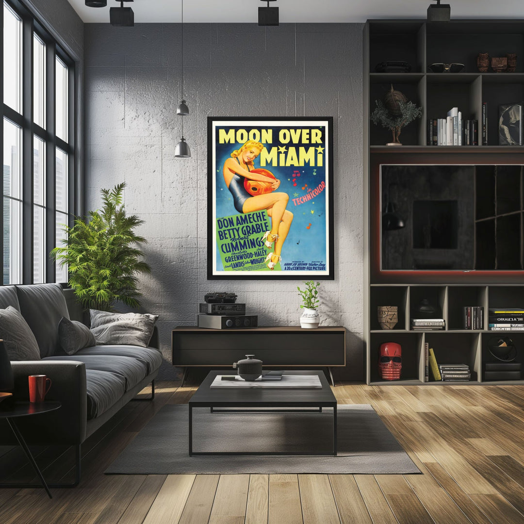 "Moon Over Miami" (1941) Framed Movie Poster