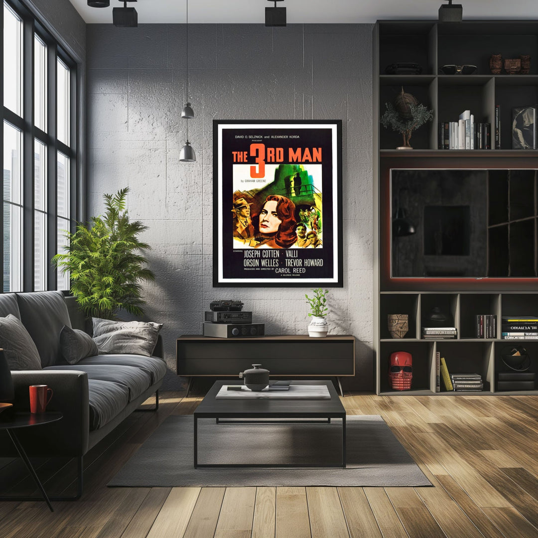 "Third Man" (1949) Framed Movie Poster