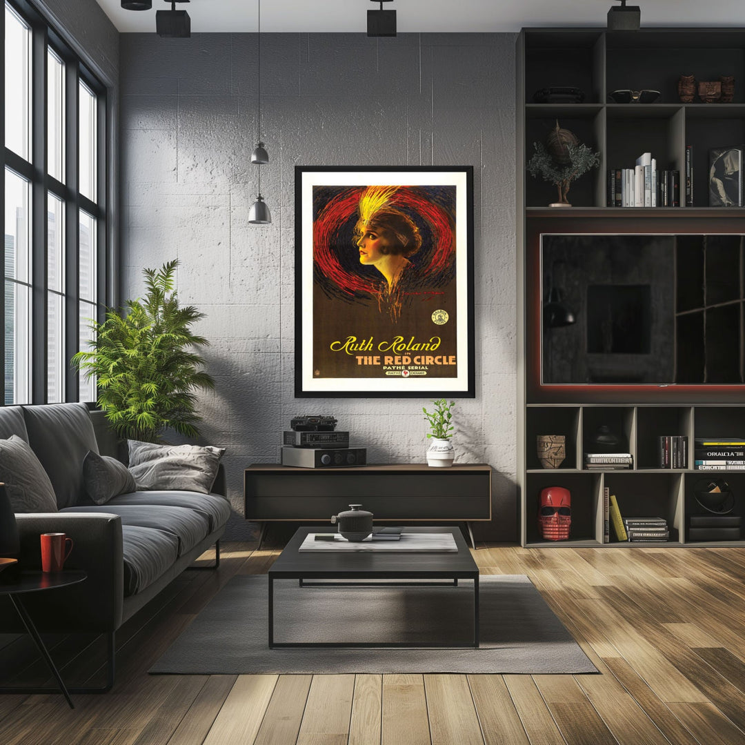 "Red Circle" (1915) Framed Movie Poster