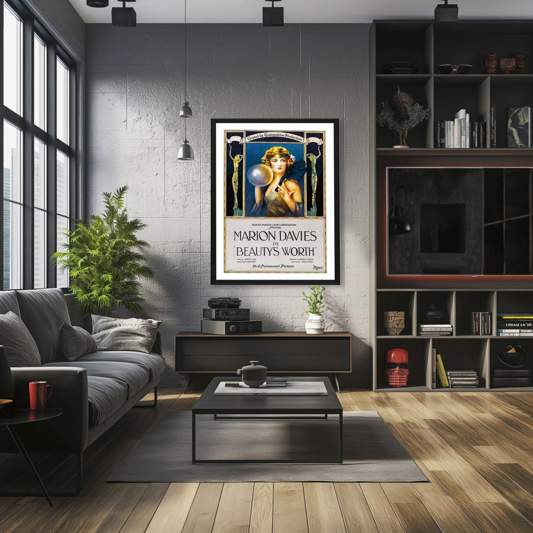 "Beauty's Worth" (1922) Framed Movie Poster