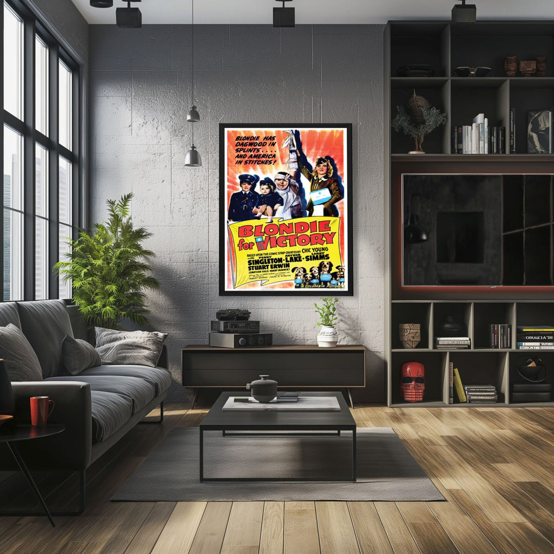 "Blondie For Victory" (1942) Framed Movie Poster