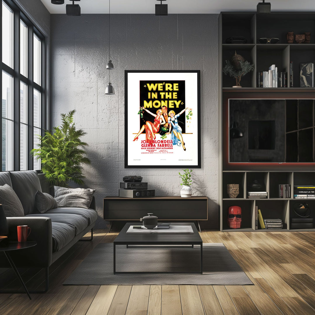 "We're In The Money" (1935) Framed Movie Poster