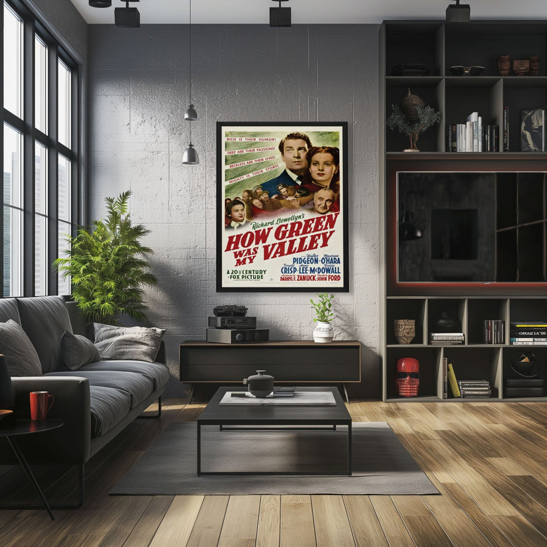 "How Green Was My Valley" (1941) Framed Movie Poster