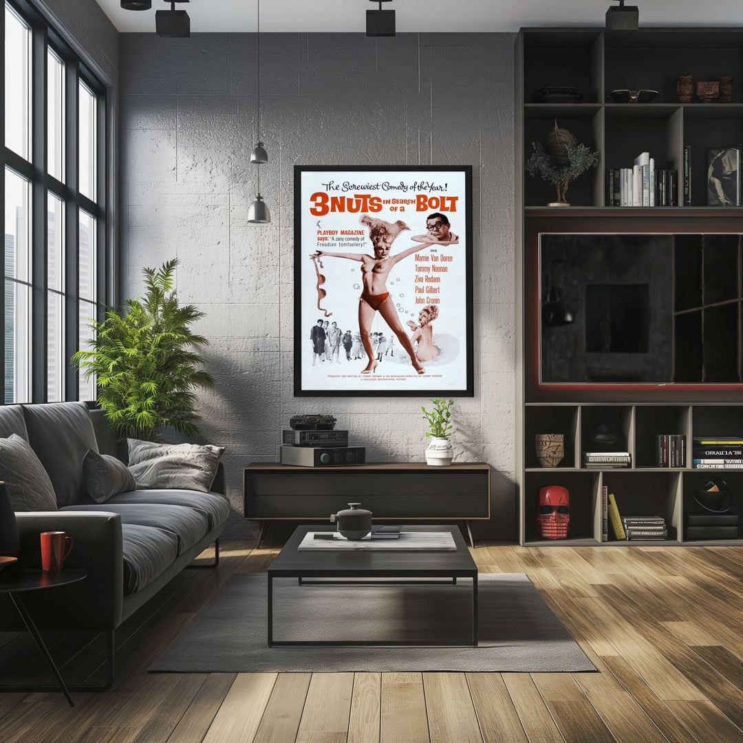"3 Nuts In Search Of A Bolt" (1964) Framed Movie Poster