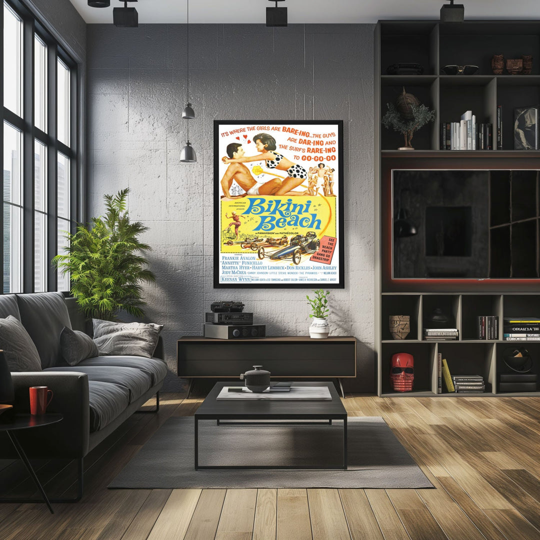 "Bikini Beach" (1964) Framed Movie Poster
