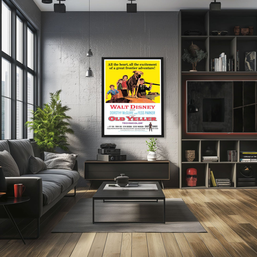 "Old Yeller" (1957) Framed Movie Poster