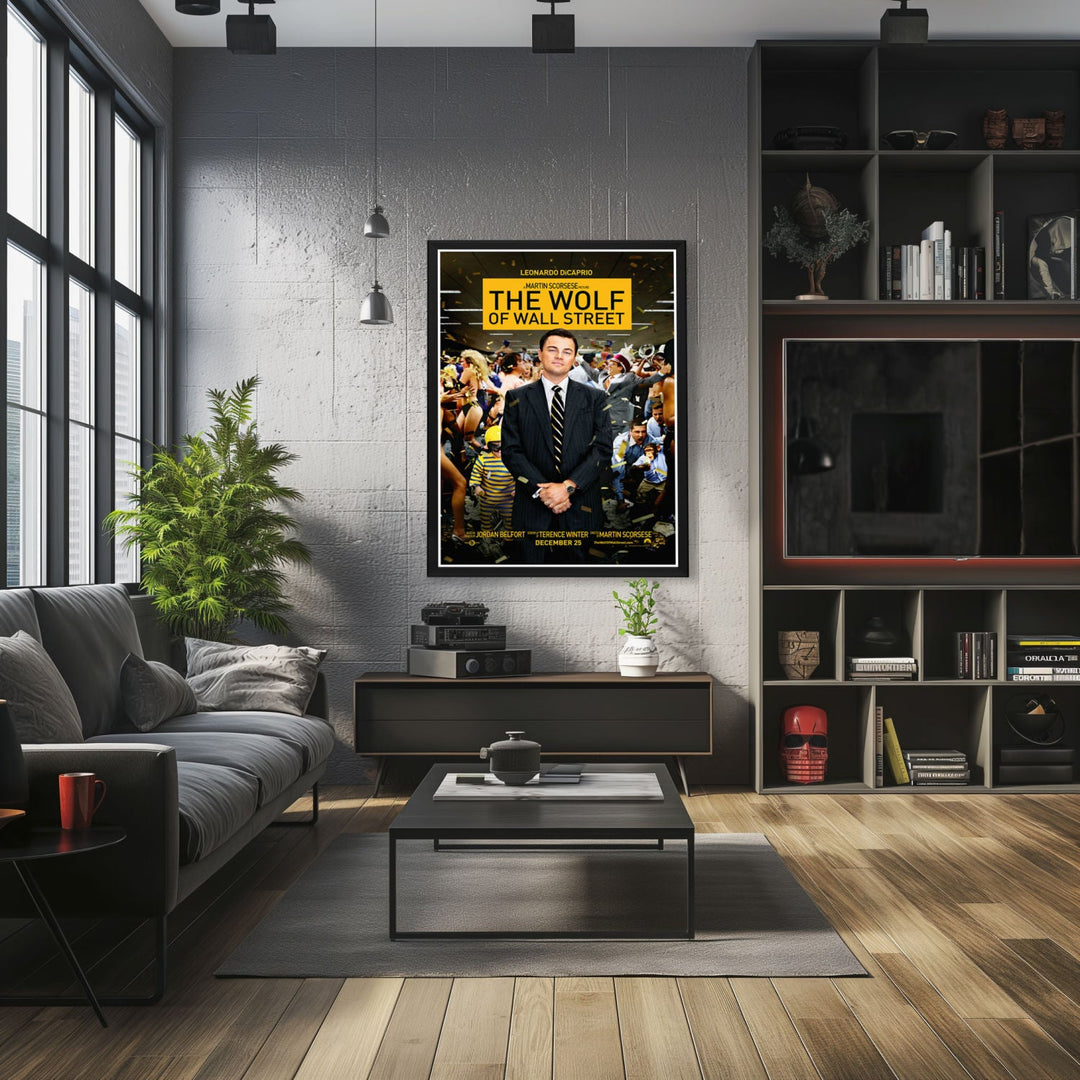 "Wolf of Wall Street" (2013) Framed Movie Poster