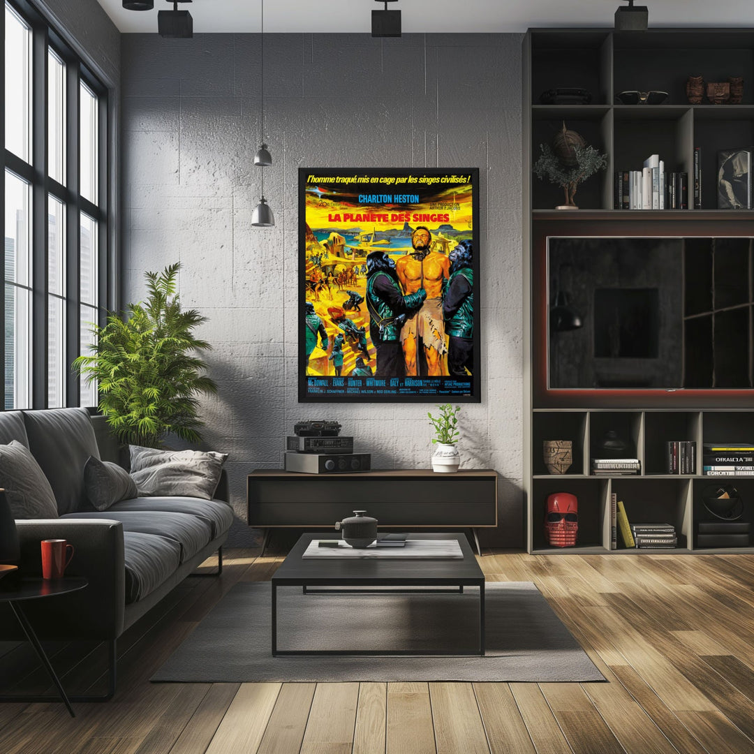 "Planet Of The Apes (French)" (1968) Framed Movie Poster