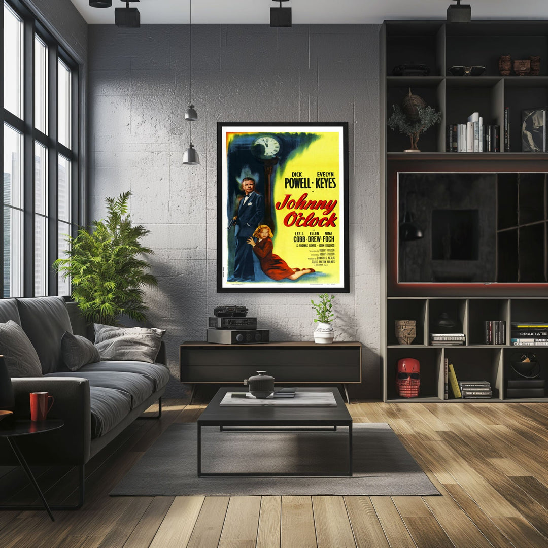 "Johnny O'Clock" (1947) Framed Movie Poster