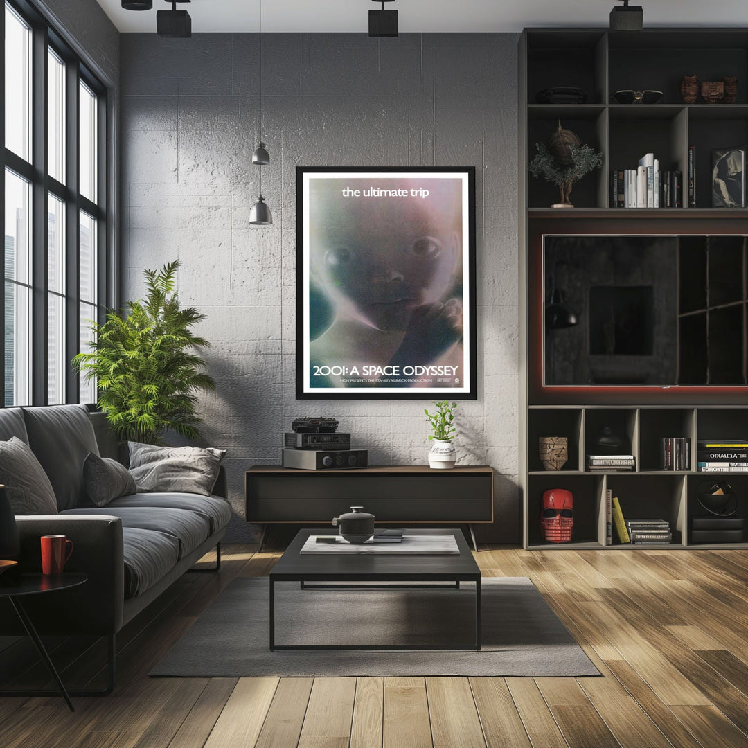 "2001: A Space Odyssey" (1968) Framed Movie Poster