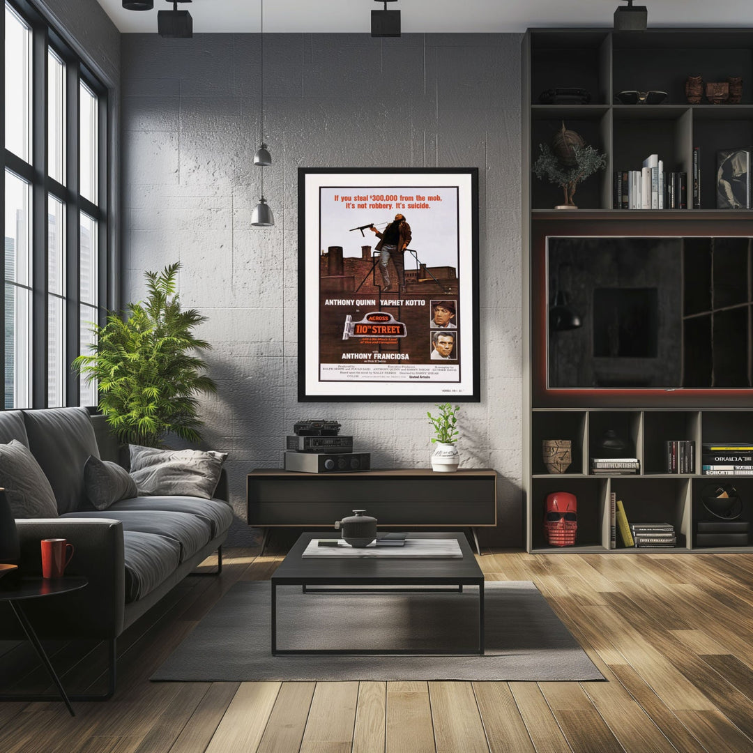 "Across 110Th Street" (1972) Framed Movie Poster