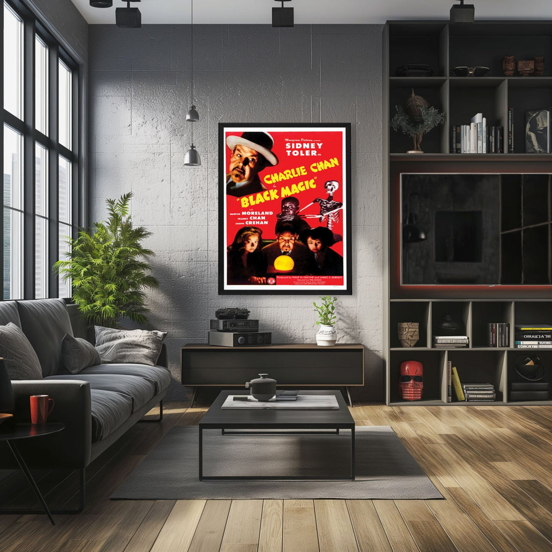 "Charlie Chan In Black Magic" (1944) Framed Movie Poster