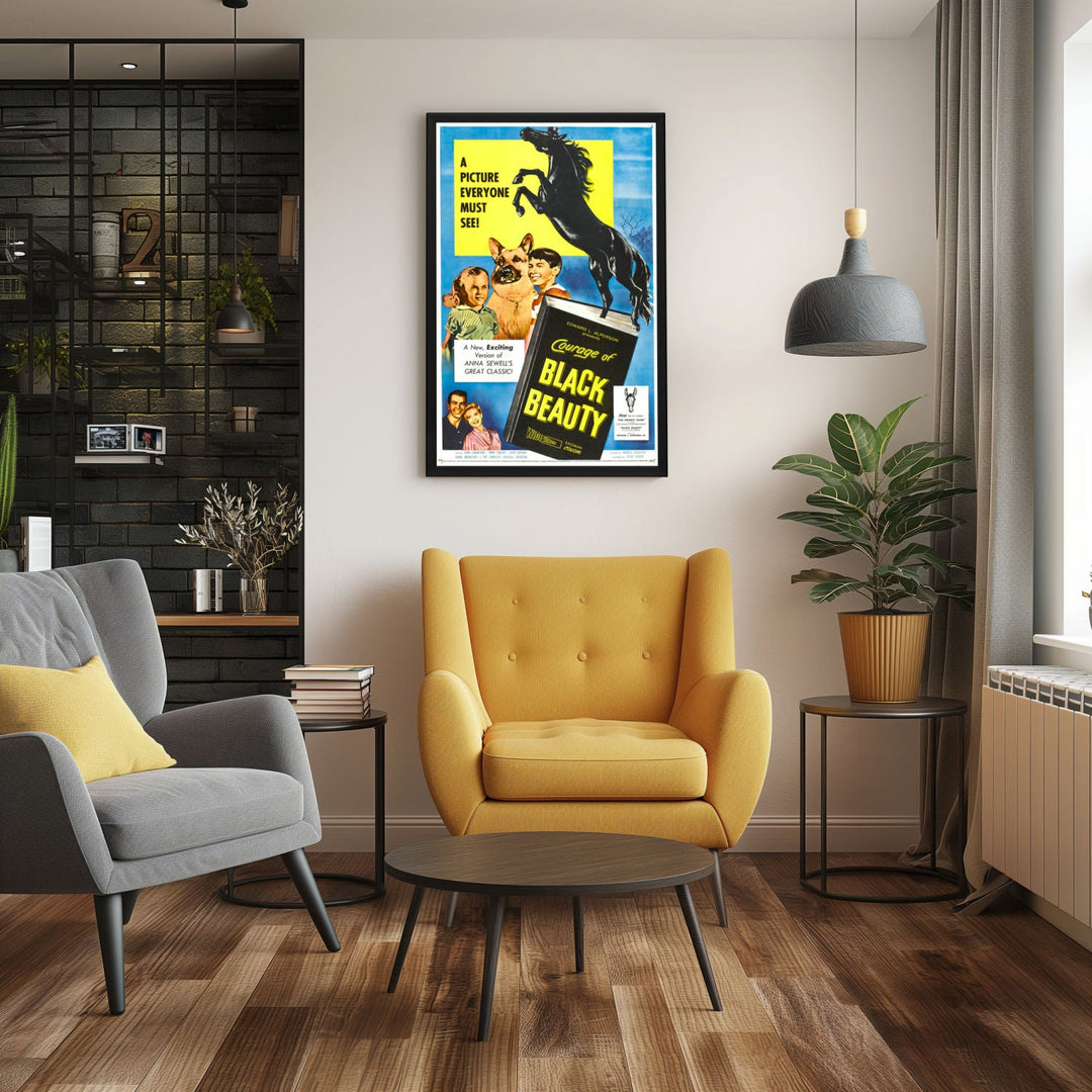 "Courage Of Black Beauty" (1957) Framed Movie Poster