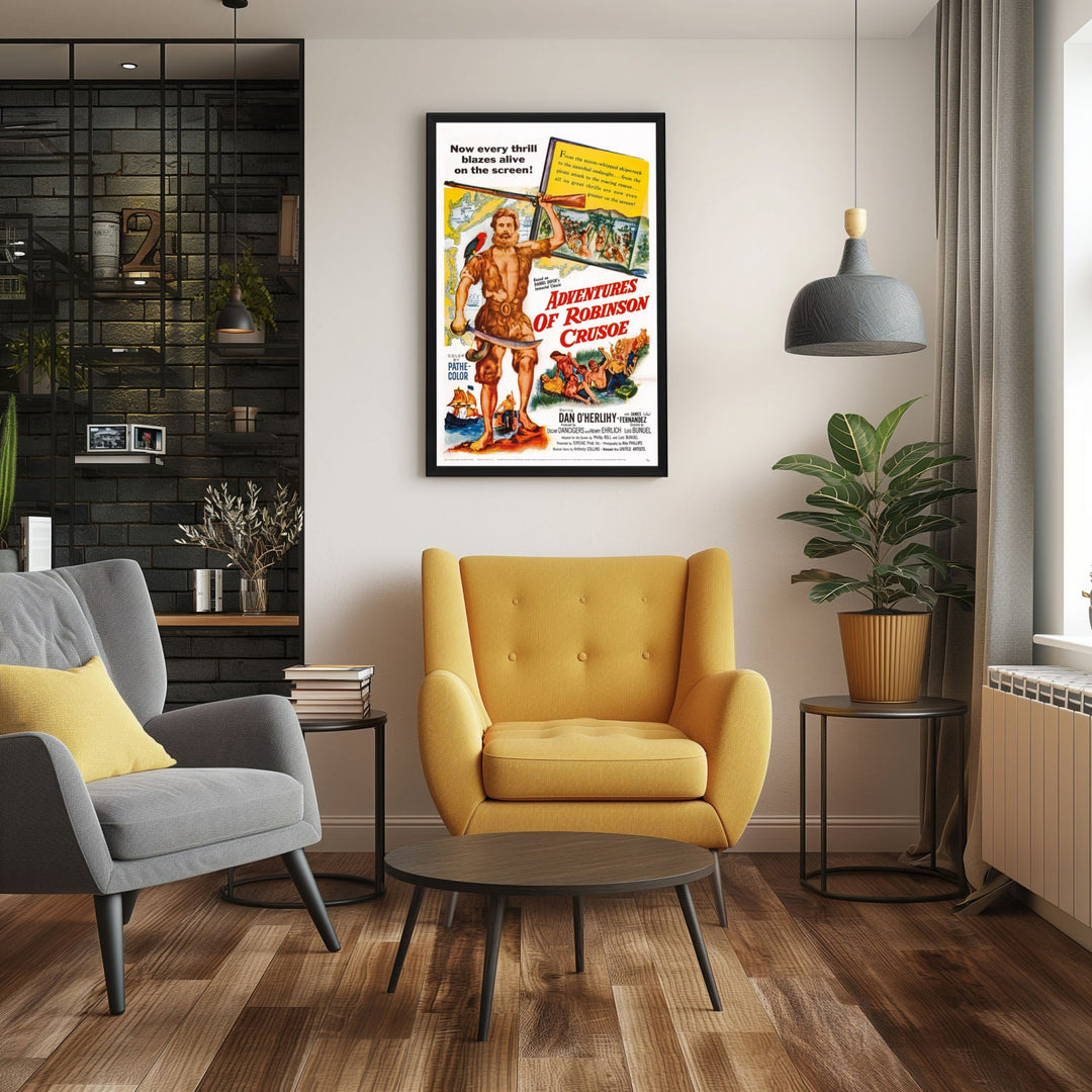 "Adventures Of Robinson Crusoe" (1954) Framed Movie Poster