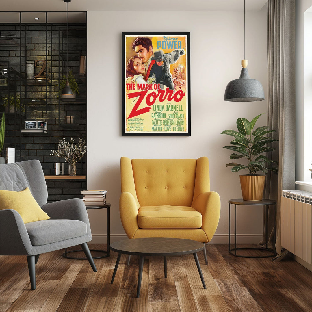 "Mark Of Zorro" (1940) Framed Movie Poster