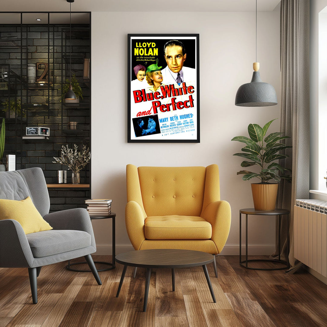 "Blue, White And Perfect" (1942) Framed Movie Poster