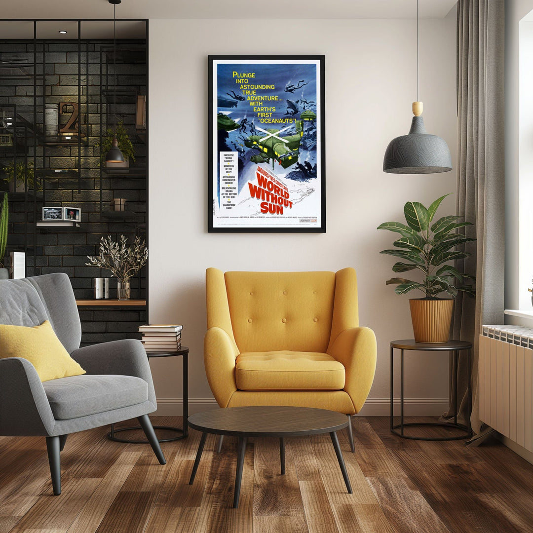 "World Without Sun" (1965) Framed Movie Poster