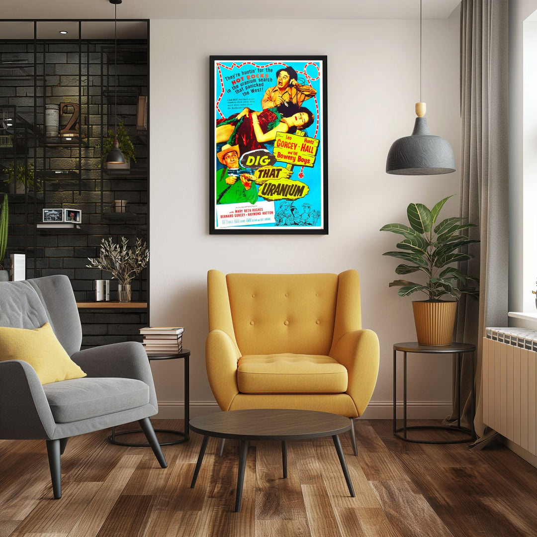 "Dig That Uranium" (1955) Framed Movie Poster