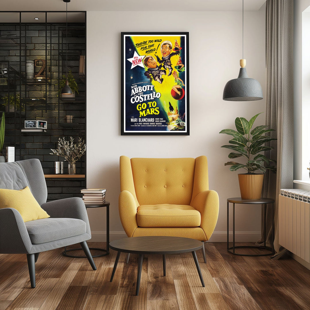 "Abbott And Costello Go To Mars" (1953) Framed Movie Poster