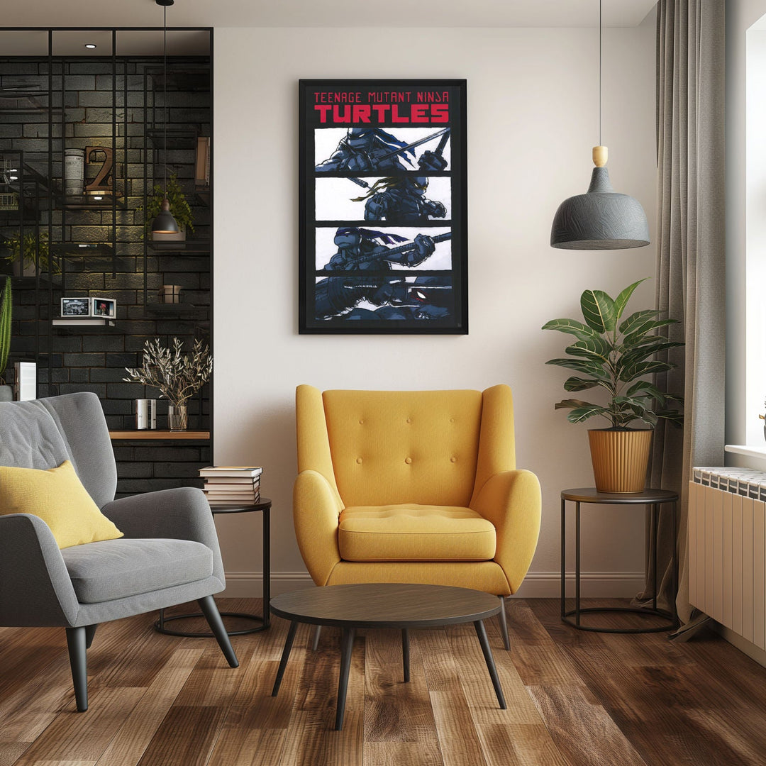 "Teenage Mutant Ninja Turtles" (1990) Framed Movie Poster