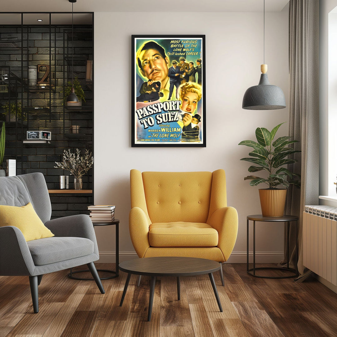 "Passport To Suez" (1943) Framed Movie Poster