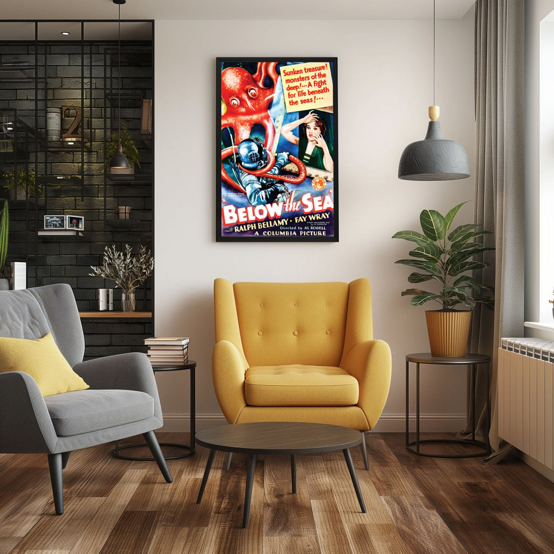 "Below The Sea" (1933) Framed Movie Poster